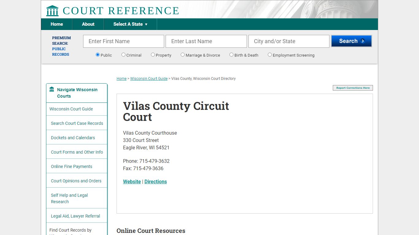 Vilas County Circuit Court